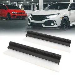 Unique Bargains 2Pcs Car Silicone Water Wiper Scraper Windshield Window Glass Squeegee Black