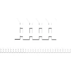 Hygloss Products Border Strips 3"x36" 12/PK White 33605