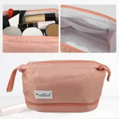 Unique Bargains Cosmetic Travel Bag Makeup Bag Waterproof Organizer Case Toiletry Bag for Women Nylon