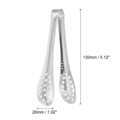 Unique Bargains Tea Party Stainless Steel Dessert Tongs 2 Pcs