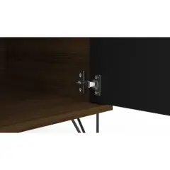 Montreal TV Stand for TVs up to 60" Dark Brown/Black - Polifurniture