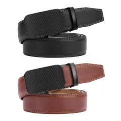 Men's Diagonal Weave 2 Pack Ratchet Belt