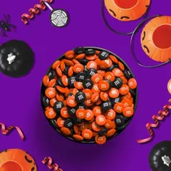 M&M's Halloween Black and Orange Milk Chocolate Candy Bag -10oz