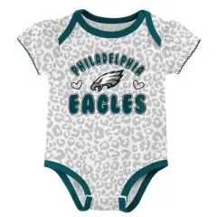 NFL Philadelphia Eagles Baby Girls' Onesies 3pk Set