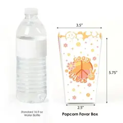Big Dot of Happiness Stay Groovy - Boho Hippie Party Favor Popcorn Treat Boxes - Set of 12