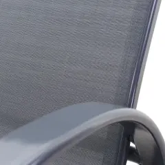 Courtyard Casual Santa Fe 5 pc Square Fire Pit Set with Sling Reclining Chairs  Includes One Square Fire Pit and Four Sling Reclining Chairs