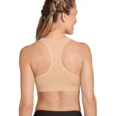 Jockey Women's Seamfree Mid Impact Zip Front Sports Bra