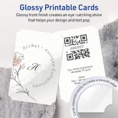 Avery Glossy White Postcards, 3-1/2" x 5" Rectangle Scalloped Edge