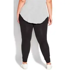Women's Plus Size Pima High Rise Legging Black - average | AVE LEISURE
