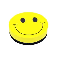 Ashley Productions&reg; Magnetic Whiteboard Eraser, Smile Face, Pack of 6