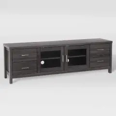 Hollywood Cabinet with Doors TV Stand for TVs up to 80" Dark Gray - CorLiving