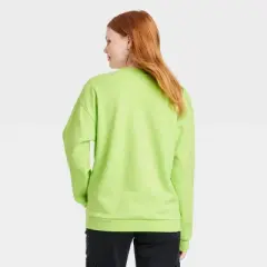 Women's Halloween Goosebumps Graphic Sweatshirt - Lime Green