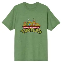 TMNT Classic Retro Cartoon Characters Men's Short Sleeve Shirt & Sleep Pants Set