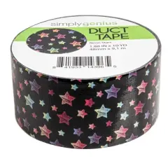 Simply Genius Pattern Duct Tape Heavy Duty, Colored Duct Tape, Single Roll 1.8 in x 10 yards, Colorful Tape for DIY (Neon Stars)