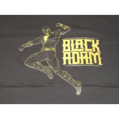 Black Adam Gold Line Art and Logo Black T-Shirt Toddler Boy to Youth Boy