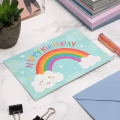 Pipilo Press 36 Pack Kids Birthday Cards Assortment with Pastel Colored Envelopes, 12 Designs, Dinosaur, Mermaid, Narwhal, 4x6 In
