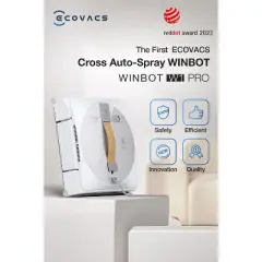 ECOVACS W1 Pro Window Cleaning Robot, Dual Spray, Win SLAM 3.0, 2800Pa, Edge Detection, App Control