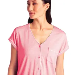 Softies Women&rsquo;s Cap Sleeve PJ Shorts Set with Contrast Piping