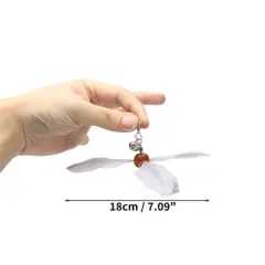 Unique Bargains Cat Feather Plaything Cat Wand Replacement Feathers Compact Hair Gray 3 Pcs