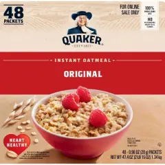 Quaker Instant Oatmeal Original - 47.4oz / 48ct