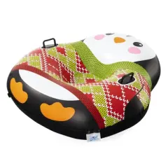 Bestway H2OGO! Inflatable Winter Snow Tube 1 Person Riding Sled with Emergency Repair Patch