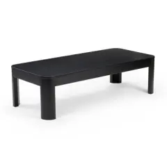 Plank+Beam Solid Wood 54" Modern Rectangular Coffee Table, Coffee Table for Living Room