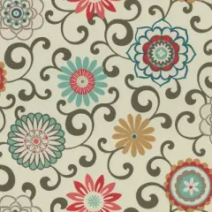 Suzani Outdoor Wicker Loveseat Cushion Blue/Brown - Pillow Perfect