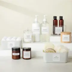 Talented Kitchen 174 Piece Minimalist Bathroom Labels for Beauty and Makeup Label Stickers for Organization Storage System (Water Resistant)