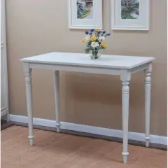 Newport Bar Table Antique White - Carolina Chair & Table