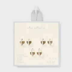 Silver Plated Cubic Zirconia and Twist Hoop Earring Set 3pc - A New Day&trade;: Brass, Nickel-Free, Gift Box Included