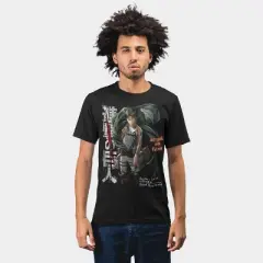 Men's Attack On Titan Short Sleeve Graphic T-Shirt - Black
