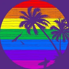 Women's Design By Humans Rainbow Summer By clingcling Racerback Tank Top