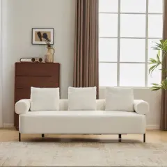 NicBex Modern Oversized Sleeper Sofa Futon Couch with Plush Pillow,Comfortable 3-Seater  Sofa Couch for Living Room,Apartment