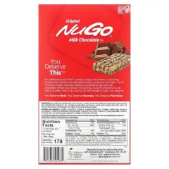 NuGo Protein Bar, Chocolate, 11g Protein, Gluten Free, 15 Count