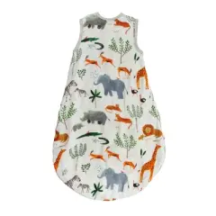 Loulou Lollipop Muslin Sleep Sack Wearable Blanket - Safari Jungle 12-24 Months