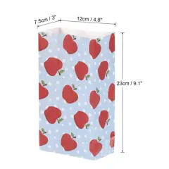 Unique Bargains Paper Gift Bag Pack Fruit Storage Bag for Party Favor 50 Pcs