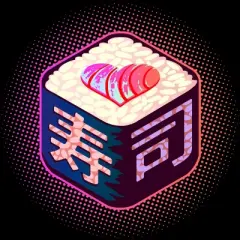 Men's Design By Humans I Love Sushi Pink Glow By EranFowler Tank Top