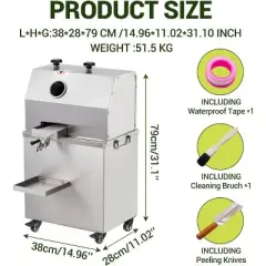 Commercial Sugar Cane Juicer Machine Electric Press Extractor 660LBS/H With Wheels