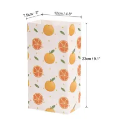 Unique Bargains Paper Gift Bag Pack Orange Storage Bag for Party Favor 50 Pcs