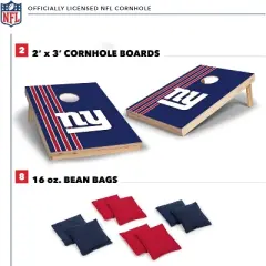 NFL New York Giants 2'x3' Wood Cornhole Set