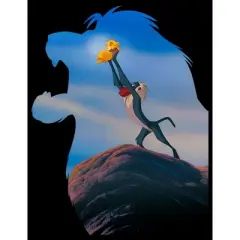 Men's Lion King Circle of Life Pose  T-Shirt - Black - 3X Big Tall