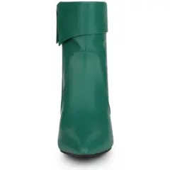 Allegra K Women's Kitten Heel Foldable Ankle Boot