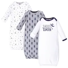 Yoga Sprout Baby Boy Cotton Long-Sleeve Gowns 3pk
