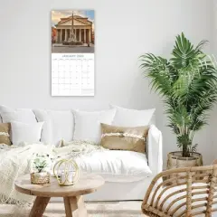 2026 Square Wall Calendar, Rome, 16-Month Passport Collection Theme with 180 Reminder Stickers (12x12 In)