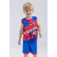 Marvel Spider-Man Miles Morales Mesh Tank Top Shirt and Shorts Toddler to Big Kid