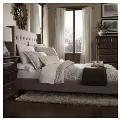 Madison Wingback Headboard Full Smoke - Inspire Q