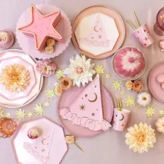 Meri Meri Pink Witch Hat Plates (Pack of 8)