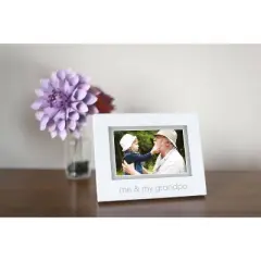 Pearhead 4"x6" "Me and My Grandpa" Picture Frame - White