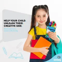 Enday 24 Count Crayons, for Kids & Teachers, Easy to Hold Toddler Crayons, Premium Non-Toxic