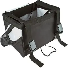 Pet Life Fur Cycle Collapsible Pet Dog Bicycle Bike Carrier With Inner Safety Leash Black-